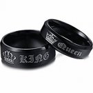 COI Tungsten Carbide King Queen Wedding Band Ring - TG4719