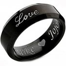 COI Tungsten Carbide Love Ring With Custom Engraving - TG4529