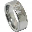COI Tungsten Carbide Map Wedding Band Ring - TG4556