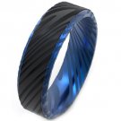 COI Tungsten Carbide Two Tone Damascus Ring - TG3532BB