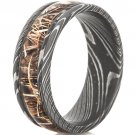 COI Black Tungsten Carbide Damascus Ring With Camo - TG4565