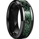 COI Black Tungsten Carbide Dragon Wedding Band Ring - TG1841