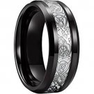 COI Black Tungsten Carbide Dragon Wedding Band Ring - TG4744
