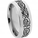 COI Tungsten Carbide Dome Dragon Wedding Band Ring - TG617AA