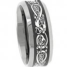 COI Tungsten Carbide Dragon Wedding Band Ring - TG1628AA