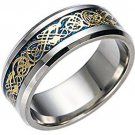 COI Tungsten Carbide Dragon Wedding Band Ring - TG4322AA
