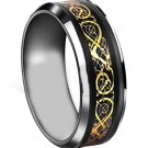 COI Tungsten Carbide Two Tone Dragon Ring - TG1569AA