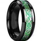 COI Tungsten Carbide Two Tone Dragon Wedding Band Ring-TG4606