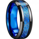 COI Tungsten Carbide Two Tone Dragon Wedding Band Ring-TG4648