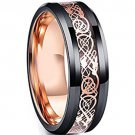 COI Tungsten Carbide Two Tone Dragon Wedding Band Ring-TG4729