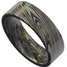 COI Black Tungsten Carbide Damascus Wedding Band Ring - TG3818