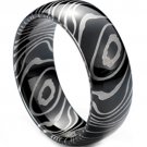 COI Black Tungsten Carbide Damascus Wedding Band Ring - TG4148