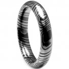 COI Black Tungsten Carbide Dome Damascus Ring - TG4661