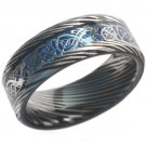 COI Tungsten Carbide Dragon Damascus Wedding Band Ring-TG4472