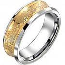 COI Tungsten Carbide Dragon Wedding Band Ring - TG4205