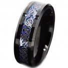 COI Tungsten Carbide Dragon Wedding Band Ring - TG4356