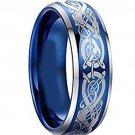 COI Tungsten Carbide Dragon Wedding Band Ring - TG4603