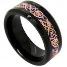 COI Tungsten Carbide Two Tone Dragon Wedding Band Ring-TG1896