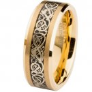 COI Tungsten Carbide Two Tone Dragon Wedding Band Ring-TG4407