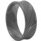 COI Black Tungsten Carbide Damascus Wedding Band Ring - TG4470