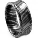 COI Black Tungsten Carbide Damascus Wedding Band Ring - TG4698
