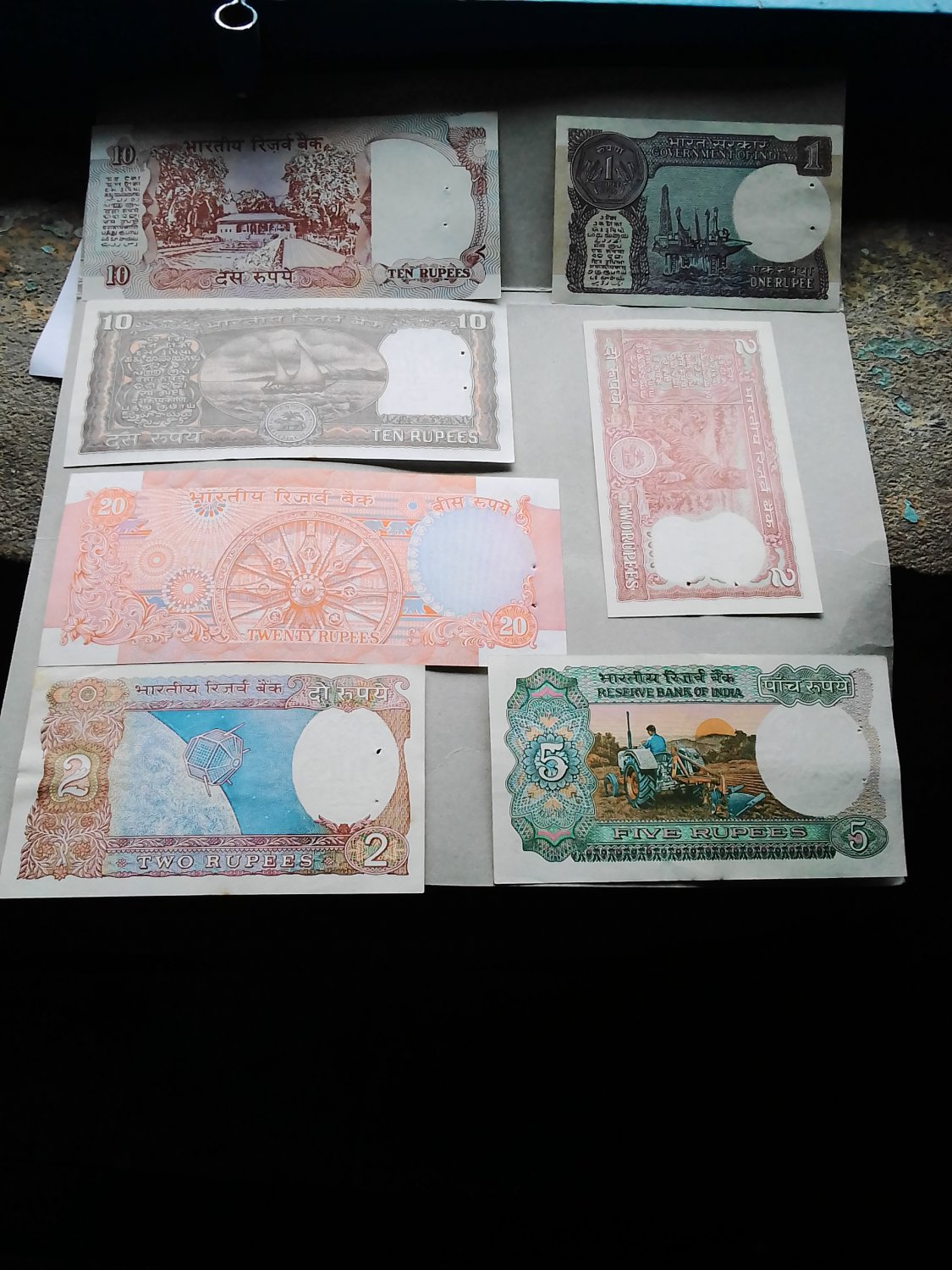 Indian 7 gem UNC bank currency notes lot for sale