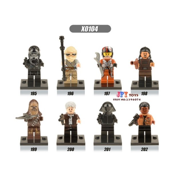 8pcs star wars super heroes The FORCE AWAKENS Rely Finn Storm Trooper building blocks X0104