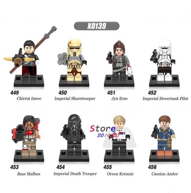 8pcs The Force Awakens Clone Trooper Commander Fox Rex Storm Series building blocks X0139