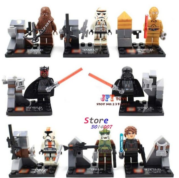 8pcs Star Wars Clone Trooper Figure Stormtrooper Commander Neyo Kylo Ren building block SY198