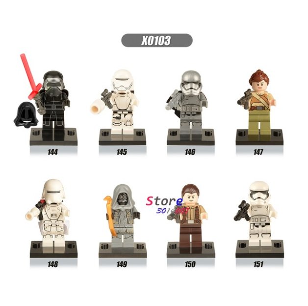 8pcs Star Wars Clone Trooper Figure Stormtrooper Commander Neyo Kylo Ren building block X0103