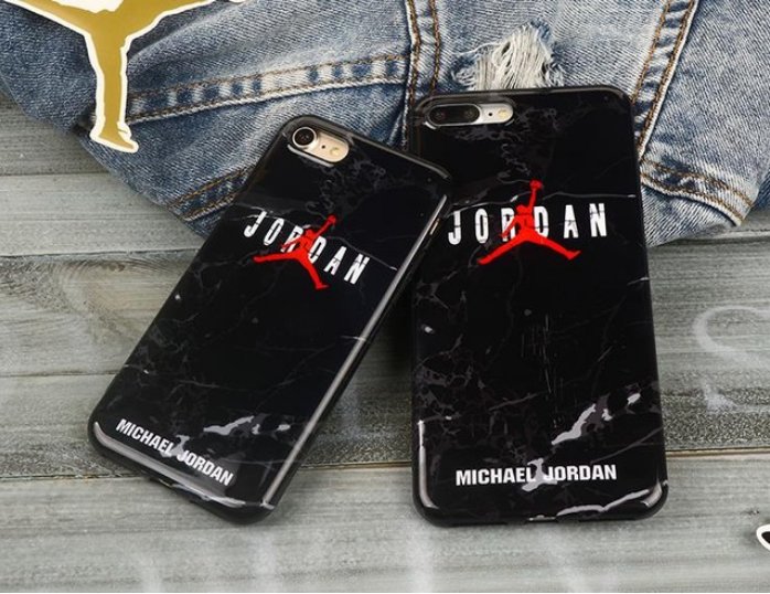 Fly Man Jordan 23 Cover case for iPhone X 8 7 6S 6 Plus Anti-Fade Marble pattern soft TPU