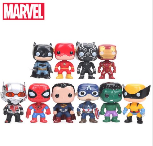 10cm 10pcs/set Justice League & Avengers Figure