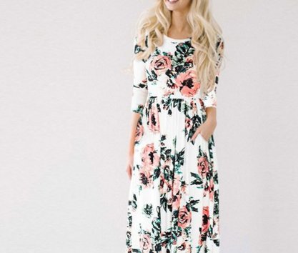 2018 Summer Long Dress Floral