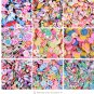 1000pcs/pack 3D Fruit Flowers Feather sticker Tiny Fimo Slices