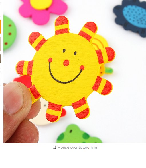 12pcs Random Wooden Animals Colourful Magnetic Cartoon