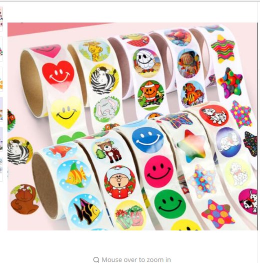 1 roll Korean Stationery Kawaii Label Sticker with 100pcs Stickers