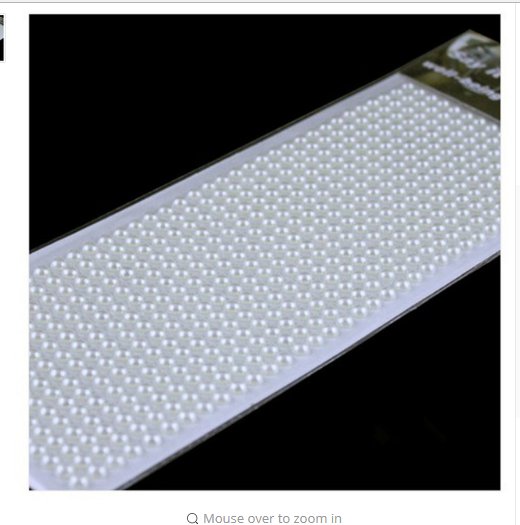 White Imitation Pearl Acrylic Decal Self Adhesive rhinestone sticker pearl