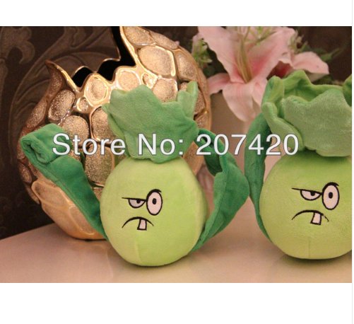 Newest plant vs zombies 2th Generation Plush Plant Boxing Lettuce Toys,18cm/7inch,1pcs/pack