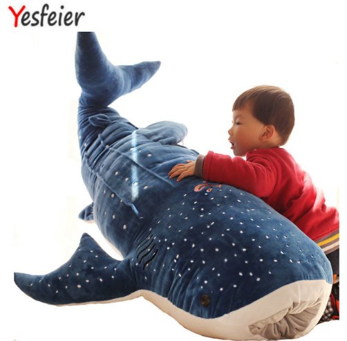 50/100cm New Style Blue Shark Plush Toys Big Fish Cloth doll Whale