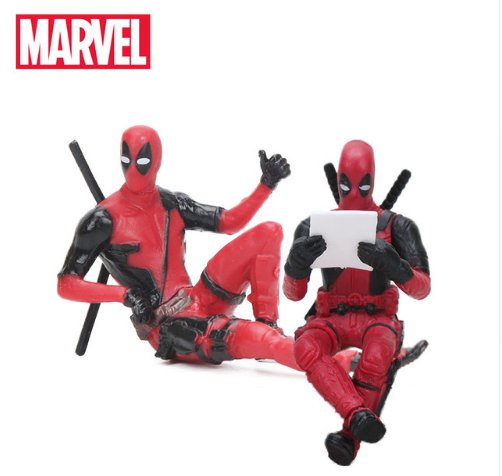 7cm Marvel Toys Super Heros Deadpool Sitting Yamaguchi Style PVC