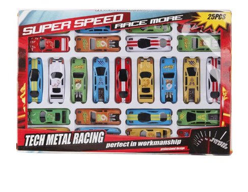 10pcs/25pcs Plastic Mini Racing Car Set Multicolor Model Toy Vehicles