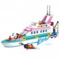 SLUBAN Friends Girl Dolphin Cruiser Vessel ship model Building Blocks