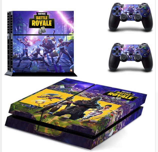 F Vinyl Decal PS4 Skin Sticker for Sony Playstation 4 Console + Two Controllers