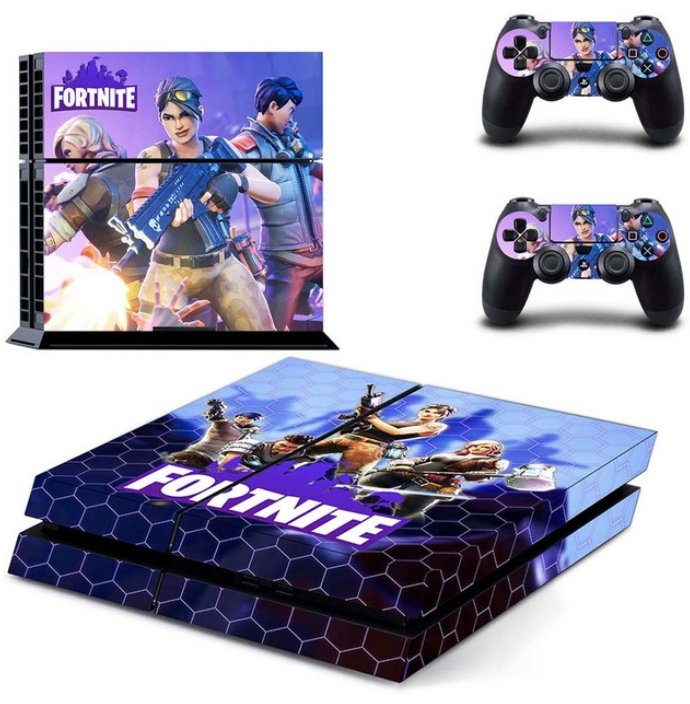 F Vinyl Decal PS4 Skin Sticker for Sony Playstation 4 Console + Two Controllers