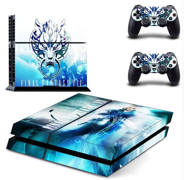 Final Fantasy VII Vinyl Skin Sticker Cover for Sony PS4 PlayStation 4 and 2 controller skins