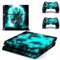 PS4 Skin for Playstation 4 Aufkleber Sticker Set + 2 Controller Skins Skull