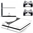 Batman PS4 Skin Sticker for PS4 System Playstation 4 Console with 2 Controller Skins--white