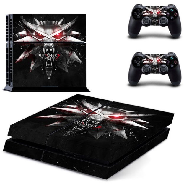 The Witcher 3 Decal Skin Ps4 console Cover For PS4 Console PS4 Skin Stickers+2Pcs Controller