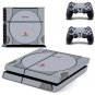 PS1 Style Skin Sticker Decal Cover for Sony PS4 PlayStation 4 Console and 2 controller skins