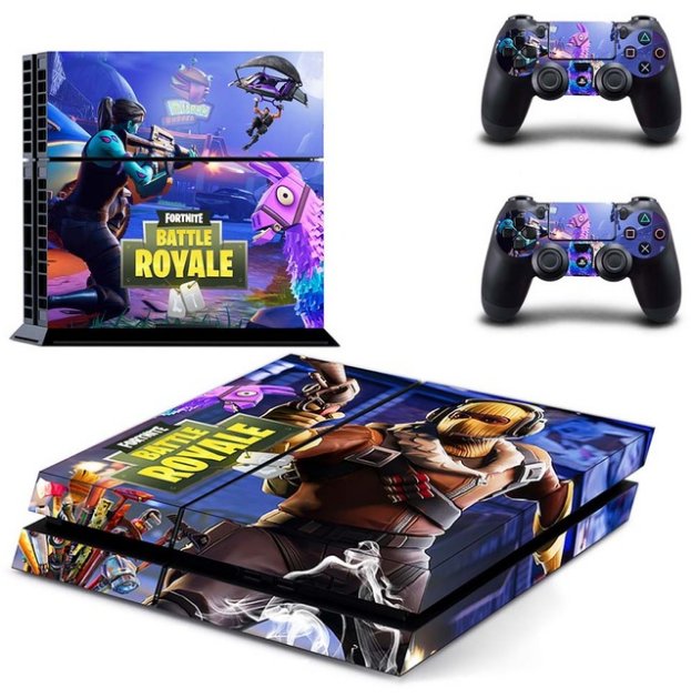 F Battle Royale Game Sticker Vinyl Decal PS4 Skin Sticker for Sony PS4 Console + 2Controller